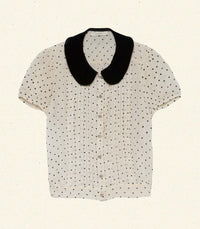 MADELINE TOP -- MOTHER OF PEARL DOT