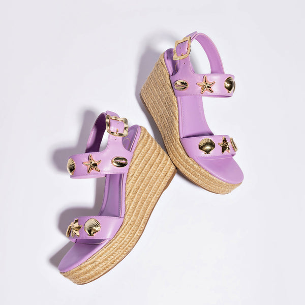 Madison Espadrille In Lilac Leather