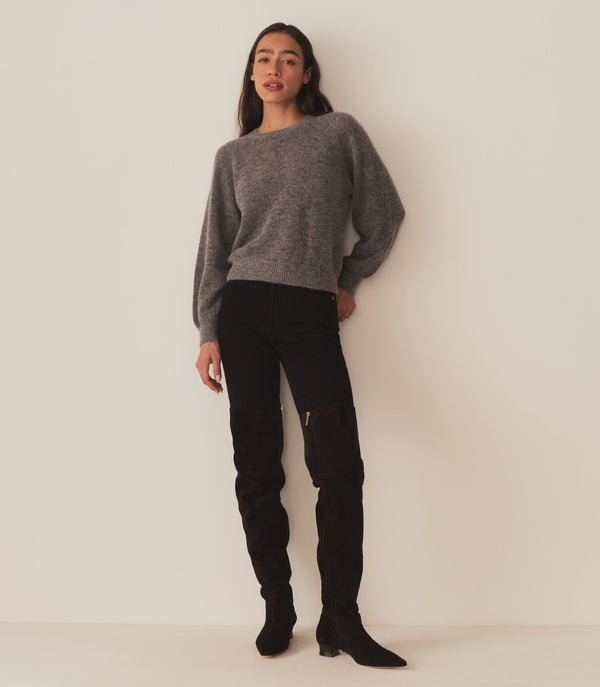 MARSENA SWEATER -- DARK HEATHER GREY