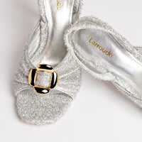 Mayfair Sandal In Silver Lurex