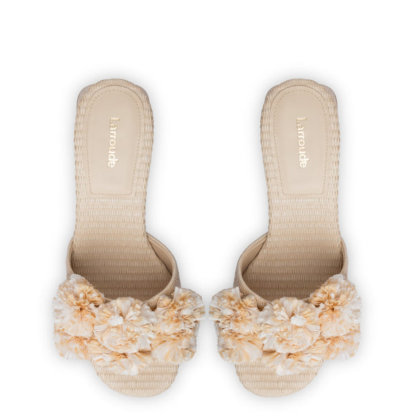 Brigitte Mule In Natural Raffia