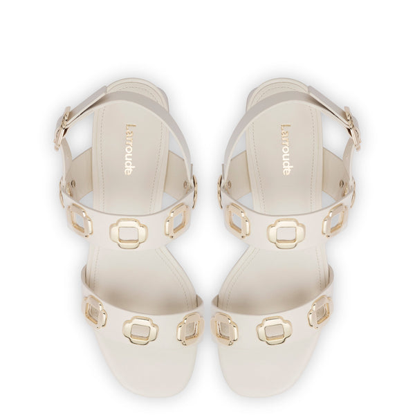 Milan Sandal In Ivory Leather