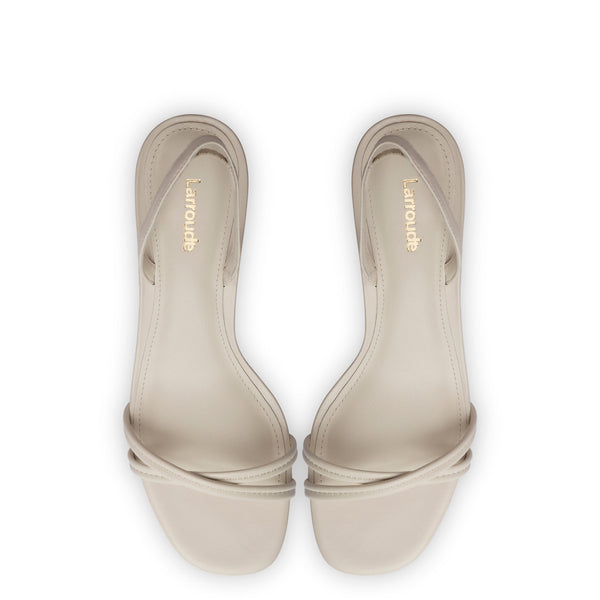 Mini Annie Sandal In Ivory Leather