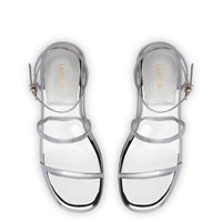 Gio Flatform Sandal In Specchio Silver