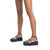 Gio Flatform Sandal In Navy Suede