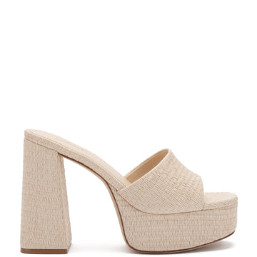 Dolly Mule In Natural Raffia