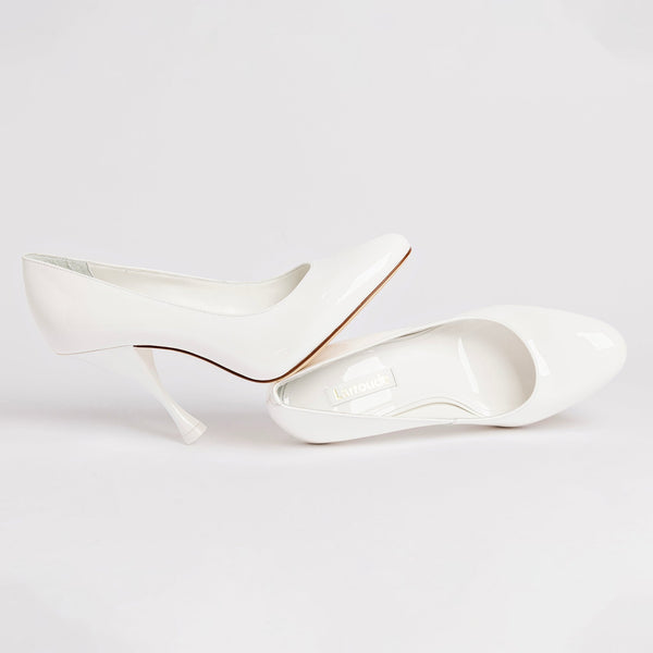 Michelle Pump In White Patent Leather