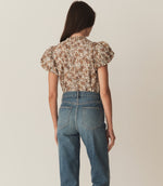 MILLIE TOP -- BLANC NARCISSUS FLORAL