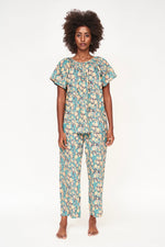 Pajama Pant Set in Onyx Bloom