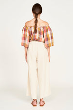 Capri Top in Sunset Plaid