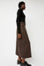 Mijeong Park Wool Blend Maxi Wrap Skirt in Brown