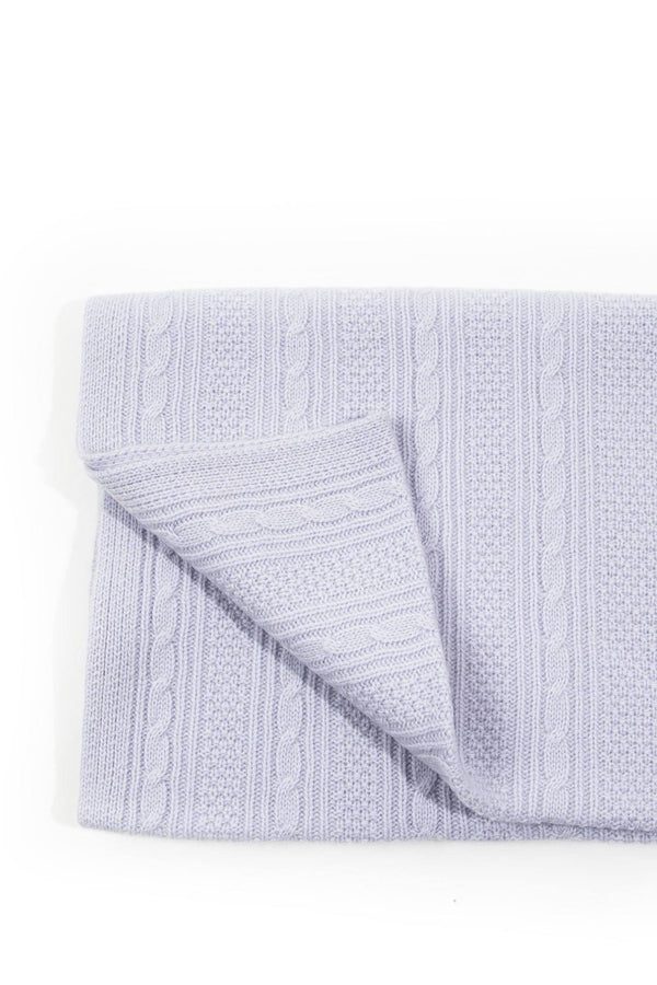 CABLE CASHMERE THROW BLANKET