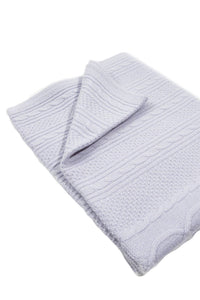 CABLE CASHMERE THROW BLANKET