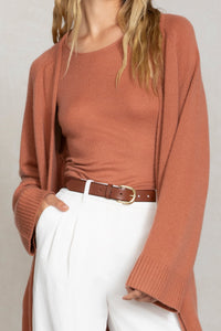 MAKENA LONGLINE CASHMERE CARDIGAN