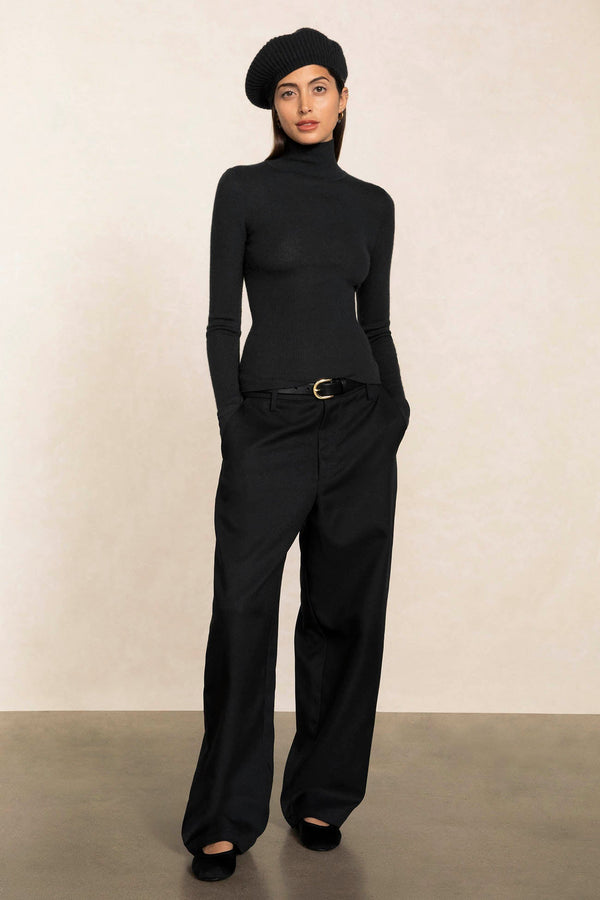 RUMER FITTED CASHMERE TURTLENECK