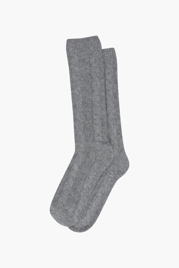 CABLE CASHMERE SOCKS