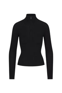 JULIETTE FITTED CASHMERE QUARTER-ZIP