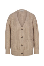 ROWENA CABLE KNIT CASHMERE CARDIGAN