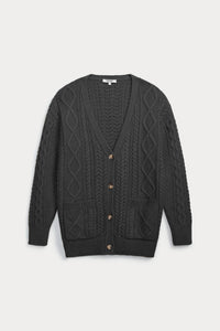 ROWENA CABLE KNIT CASHMERE CARDIGAN