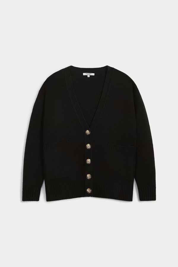 LAUREN BUTTON-UP CASHMERE CARDIGAN