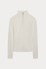 JULIETTE FITTED CASHMERE QUARTER-ZIP