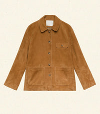 NOLAN SUEDE JACKET -- WILD CHICORY