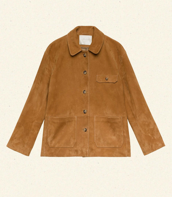 NOLAN SUEDE JACKET -- WILD CHICORY