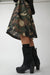 No.6 9" Pull On Shearling Clog Boot on High Heel in Black Suede on Black Base