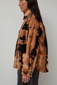 No.6 Aya Top in Brown Tie Dye Corduroy