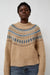 No.6 Cardiff Sweater in Camel and Blue