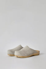 No.6 Contour Clog on Flat Base in Chalk Suede