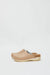 No.6 Contour Clog with Shearling on Flat Base in Camel