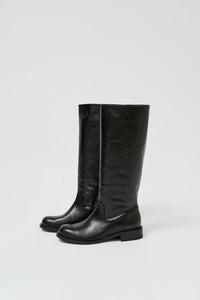 No.6 Knee High Roper Boot in Nero