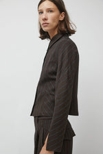 No.6 Linn Shirt in Brown Stripe