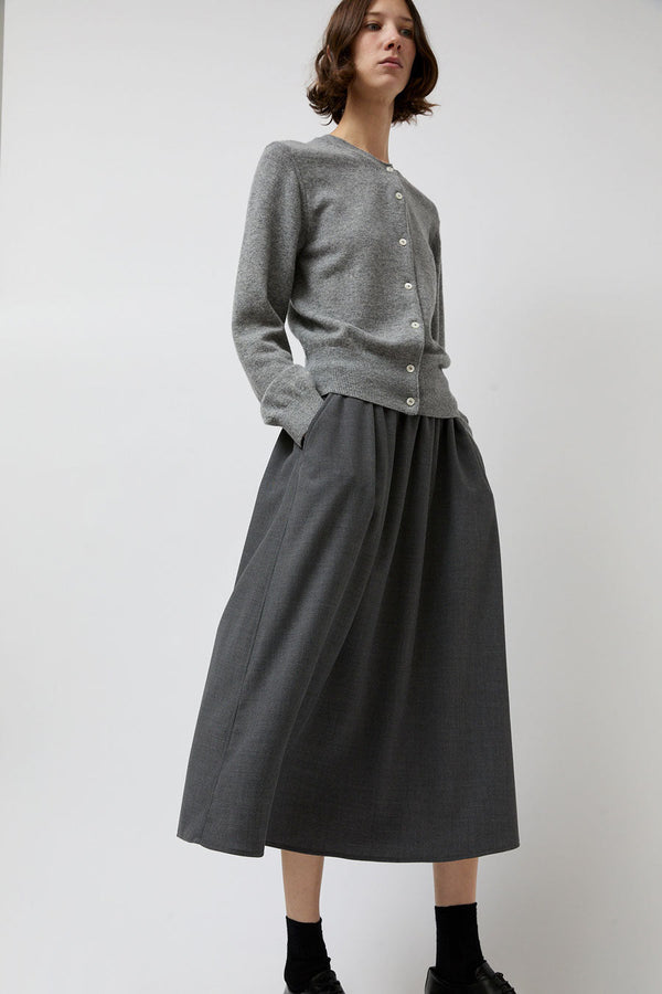 No.6 Nic Skirt in Solid Grey Wool