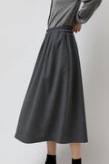 No.6 Nic Skirt in Solid Grey Wool