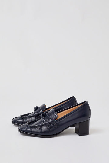 No.6 Philippe Heeled Loafer in Navy