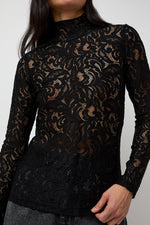 No.6 Scout Turtleneck in Black Lace