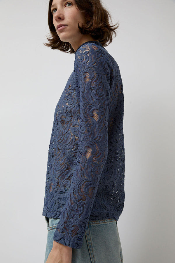 No.6 Scout Turtleneck in Indigo Lace