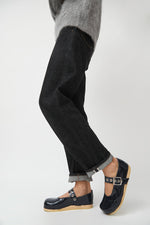 No.6 Maryjane Clog on Flat Bendable Base in Navy Patent