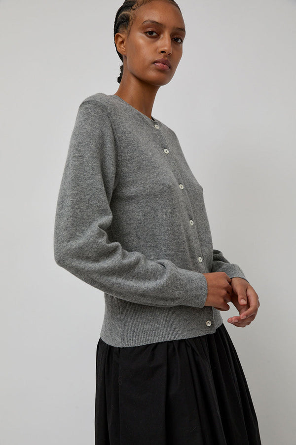 Nothing Written Emitt Wool Round Cardigan in Grey