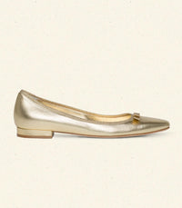 ODETTE BALLET FLAT -- GOLD METALLIC NAPPA