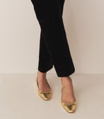 ODETTE BALLET FLAT -- GOLD METALLIC NAPPA