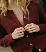 PETRA CARDIGAN -- BORDEAUX