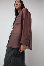 No.6 Lake Shirt in Plum Organza