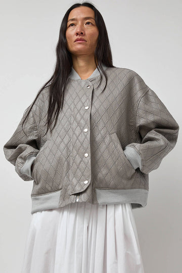 No.6 Theo Bomber in Grey Diamond