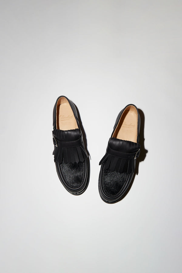 Paraboot Nyons Shoe in Lisse Noir Poils Noir