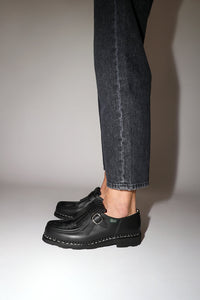 Paraboot Nyons Shoe in Lisse Noir Poils Noir