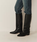 RIVIERA BOOT -- BLACK FAUX CROC