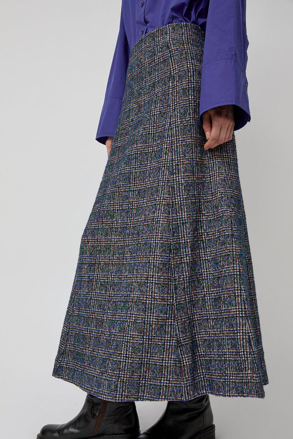 Rodebjer Neneh Boucle Skirt in Utility Blue